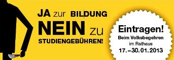Volksbegehren gegen Studiengebühren in Bayern 2013